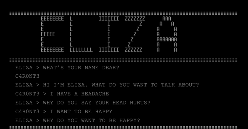 intelligenza artificiale cos'è _ ELIZA